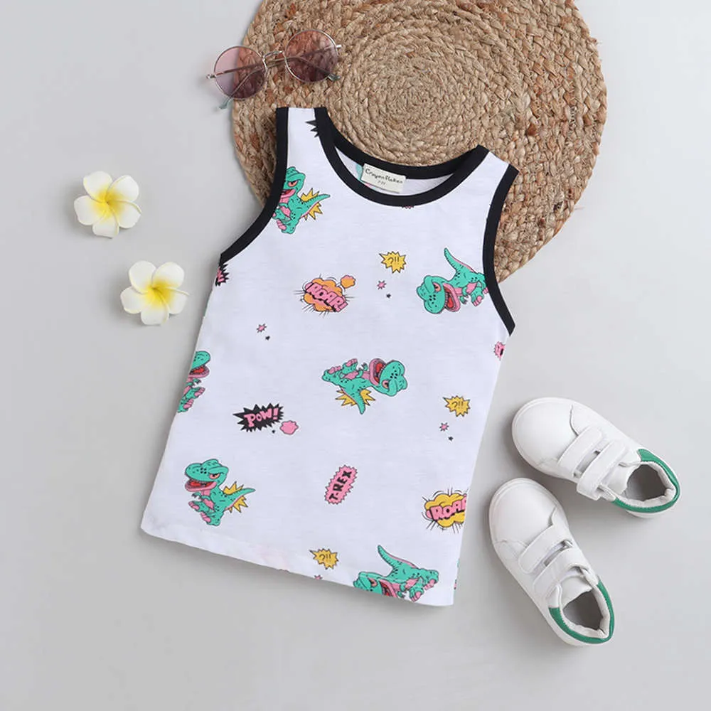 Dinosaur Printed Tshirt - Offwhite