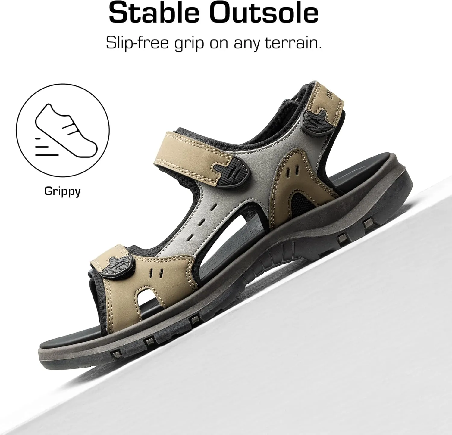 DREAM PAIRS Mens Arch Support Hiking Sandals Sport Outdoor Athletic Comfortable Summer Beach Water Sandals