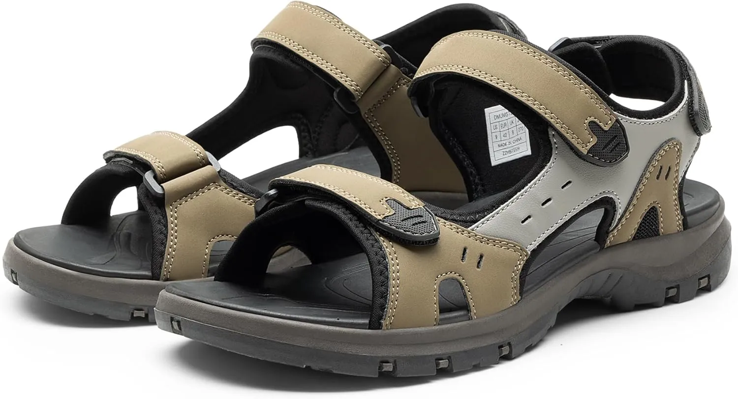 DREAM PAIRS Mens Arch Support Hiking Sandals Sport Outdoor Athletic Comfortable Summer Beach Water Sandals