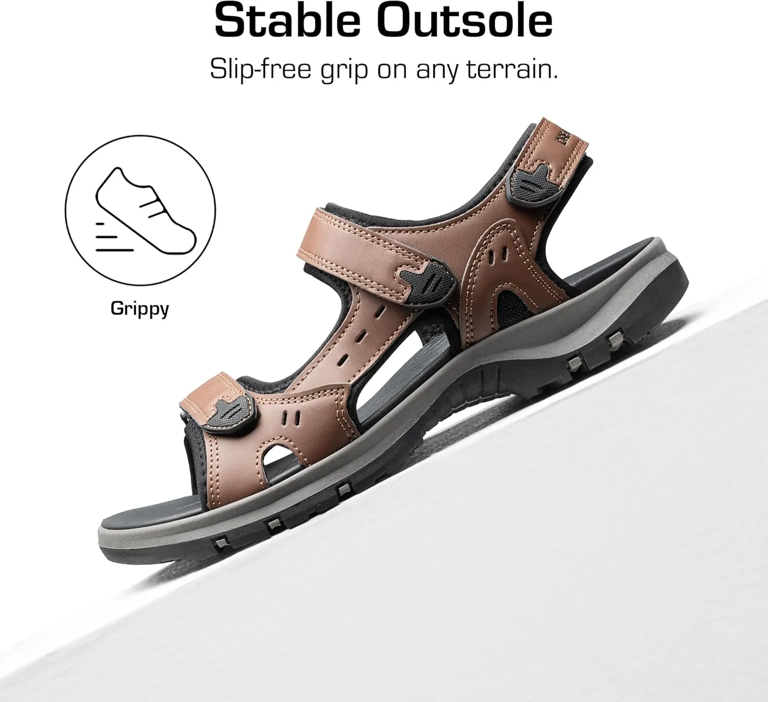 DREAM PAIRS Mens Arch Support Hiking Sandals Sport Outdoor Athletic Comfortable Summer Beach Water Sandals