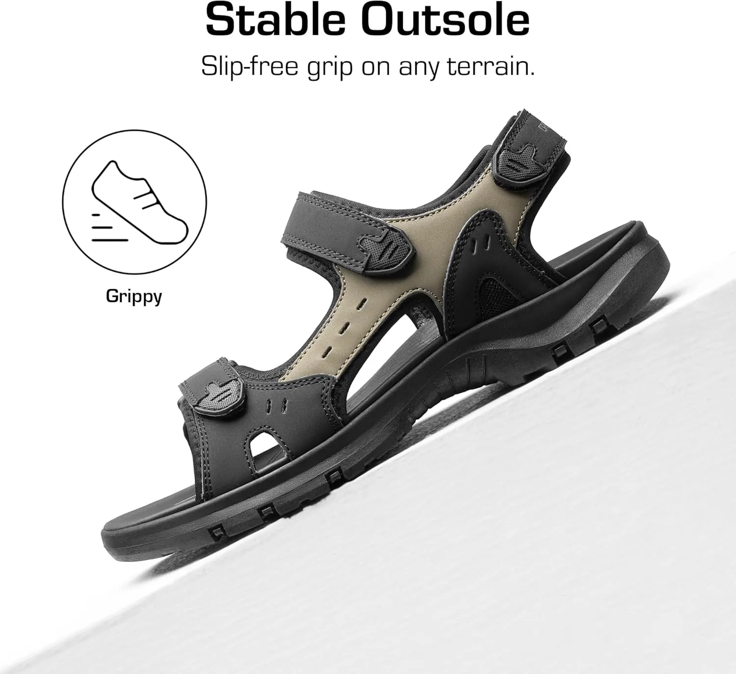 DREAM PAIRS Mens Arch Support Hiking Sandals Sport Outdoor Athletic Comfortable Summer Beach Water Sandals