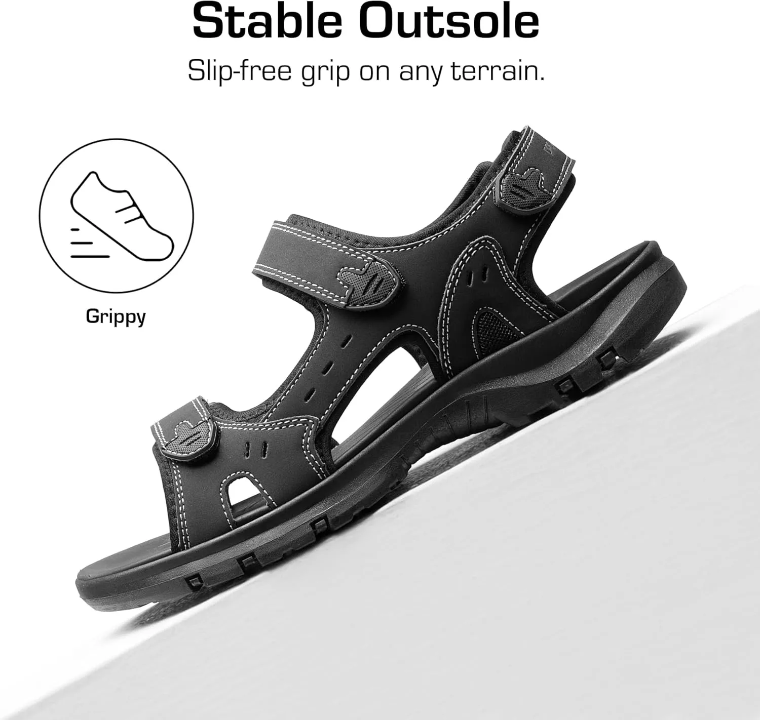 DREAM PAIRS Mens Arch Support Hiking Sandals Sport Outdoor Athletic Comfortable Summer Beach Water Sandals