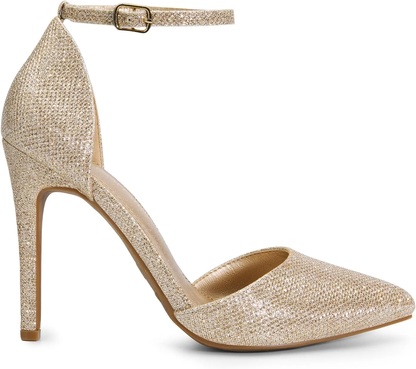 DREAM PAIRS Women's Oppointed-Lacey Pointed Toe Ankle Strap High Heel Stiletto Pumps Wedding Dress Shoes