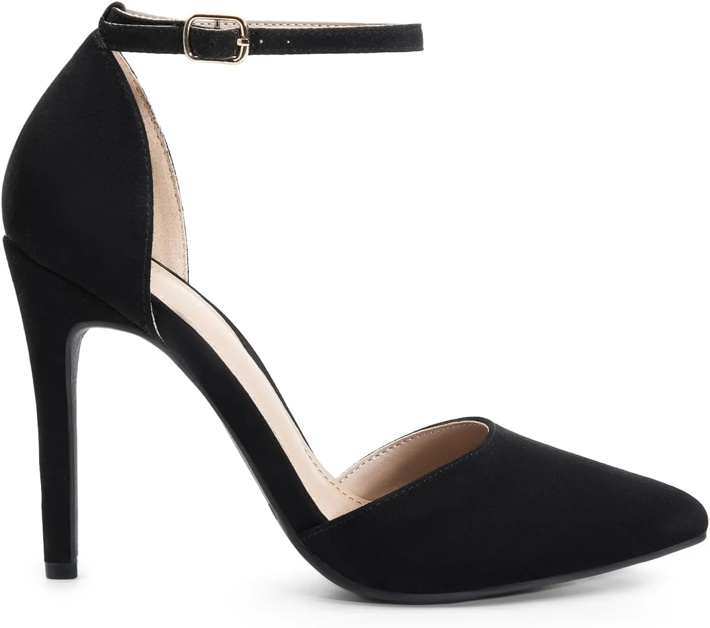 DREAM PAIRS Women's Oppointed-Lacey Pointed Toe Ankle Strap High Heel Stiletto Pumps Wedding Dress Shoes