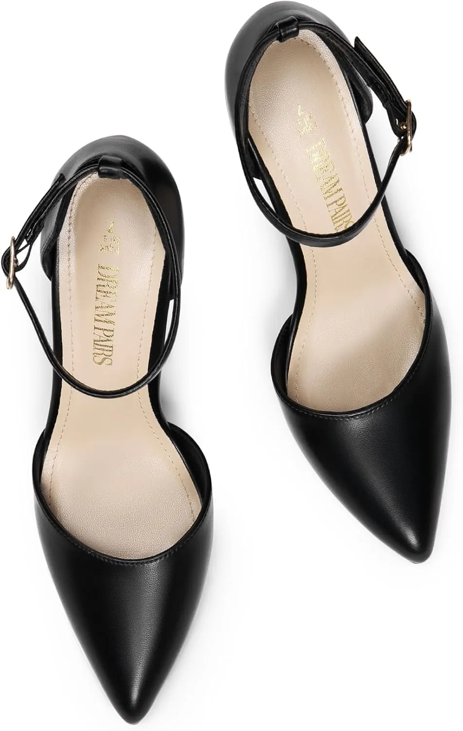 DREAM PAIRS Women's Oppointed-Lacey Pointed Toe Ankle Strap High Heel Stiletto Pumps Wedding Dress Shoes