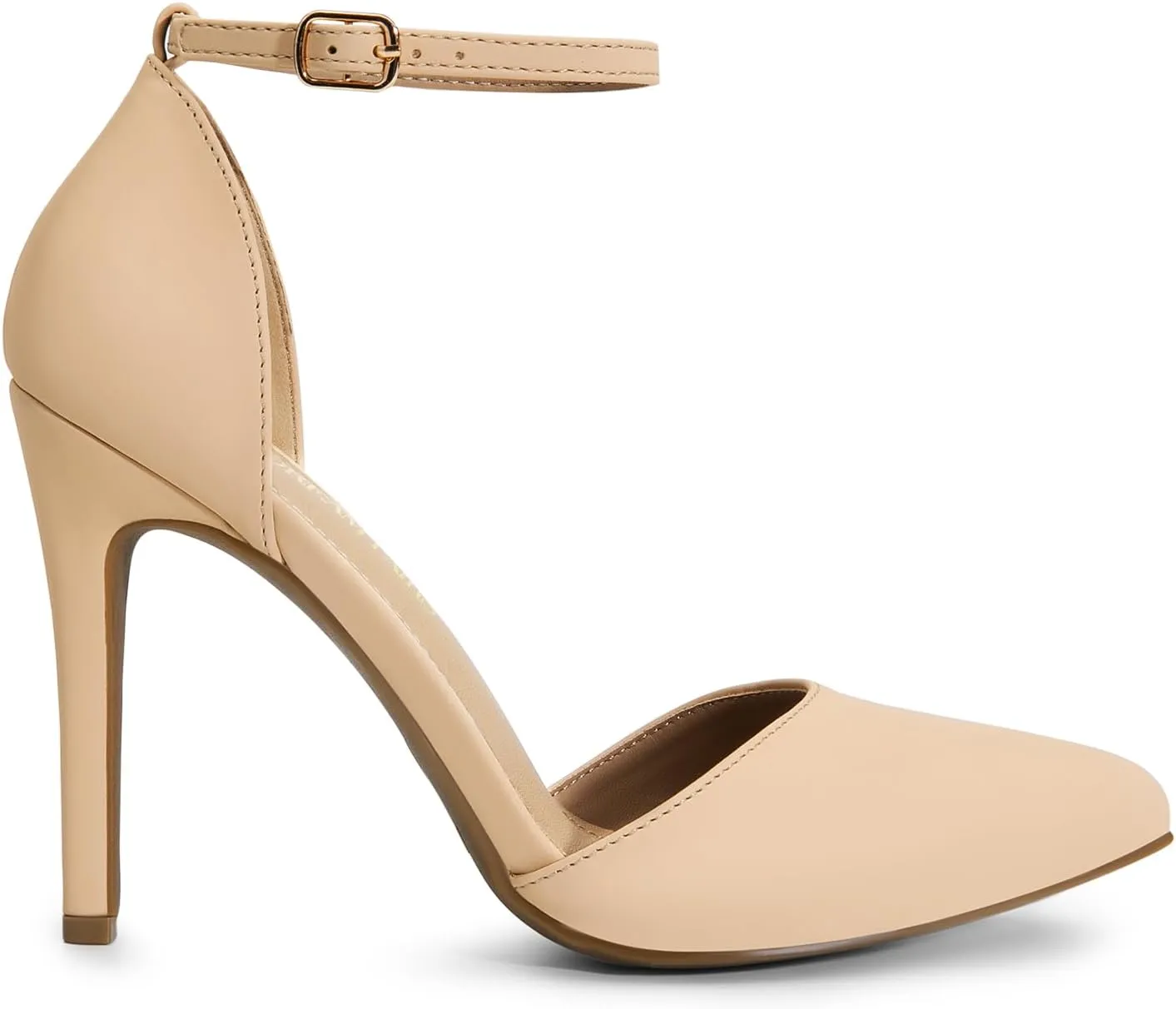 DREAM PAIRS Women's Oppointed-Lacey Pointed Toe Ankle Strap High Heel Stiletto Pumps Wedding Dress Shoes