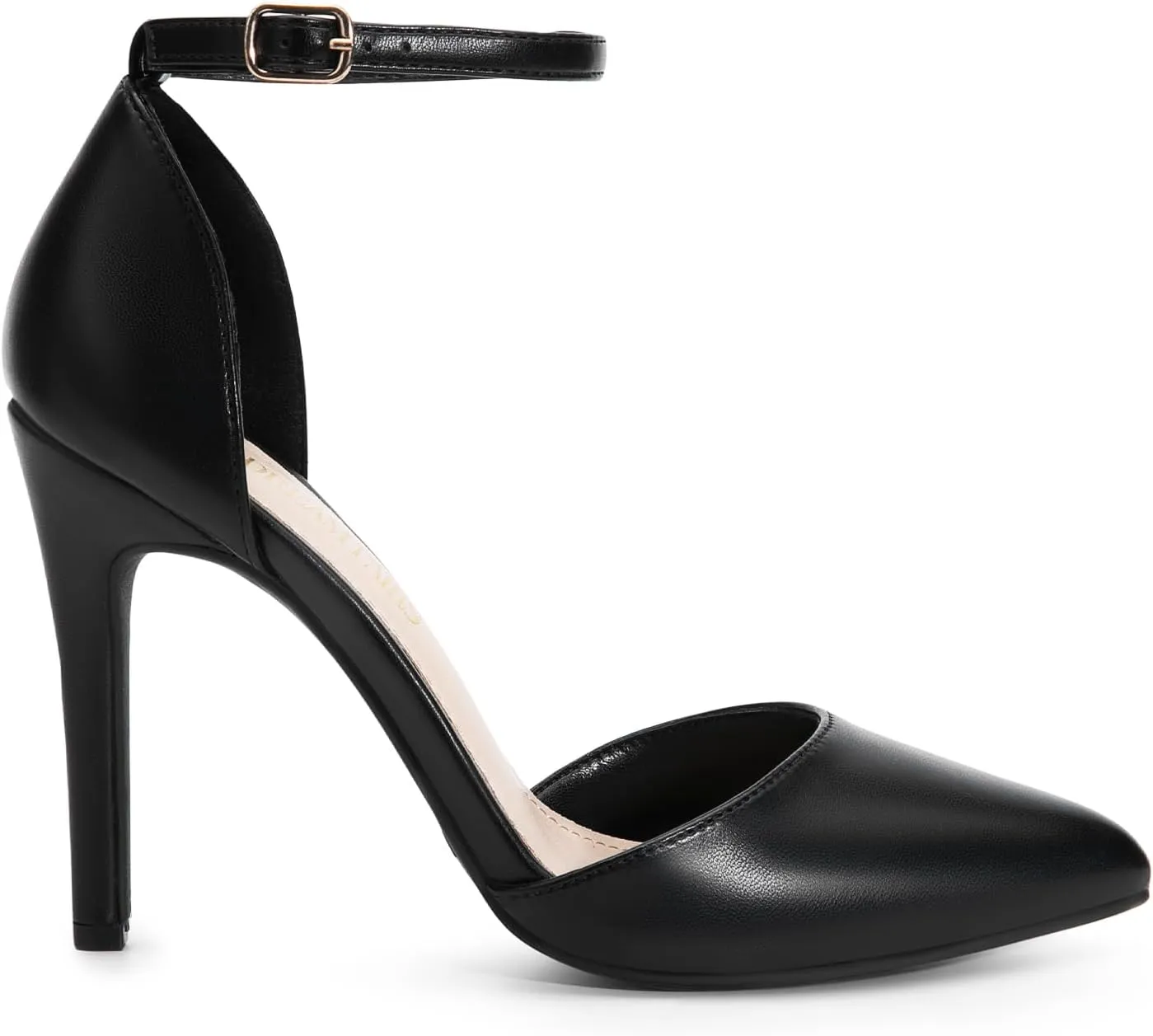 DREAM PAIRS Women's Oppointed-Lacey Pointed Toe Ankle Strap High Heel Stiletto Pumps Wedding Dress Shoes