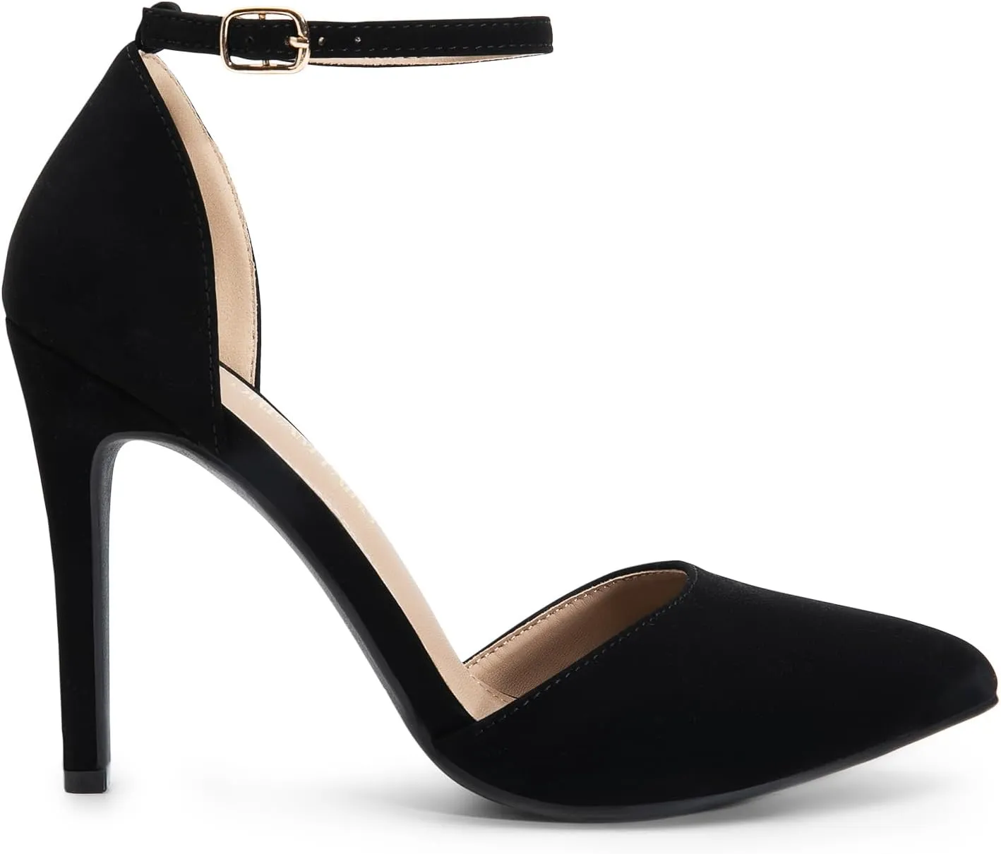 DREAM PAIRS Women's Oppointed-Lacey Pointed Toe Ankle Strap High Heel Stiletto Pumps Wedding Dress Shoes