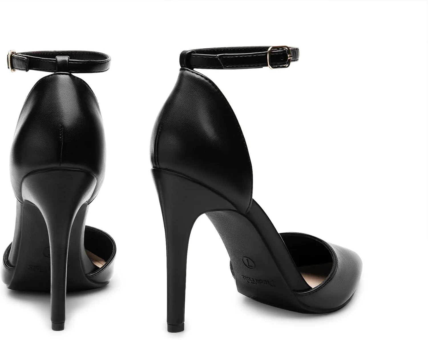 DREAM PAIRS Women's Oppointed-Lacey Pointed Toe Ankle Strap High Heel Stiletto Pumps Wedding Dress Shoes