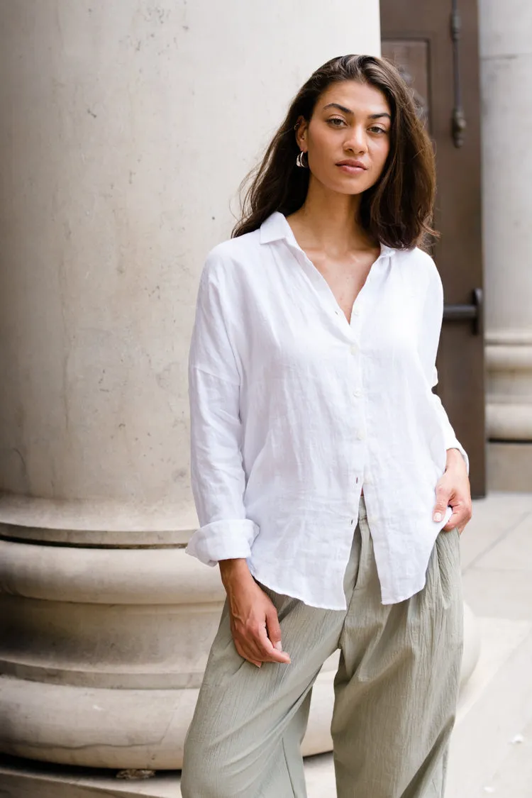 Easy Fit Trouser - Organic Cotton Broadcloth - Eucalyptus