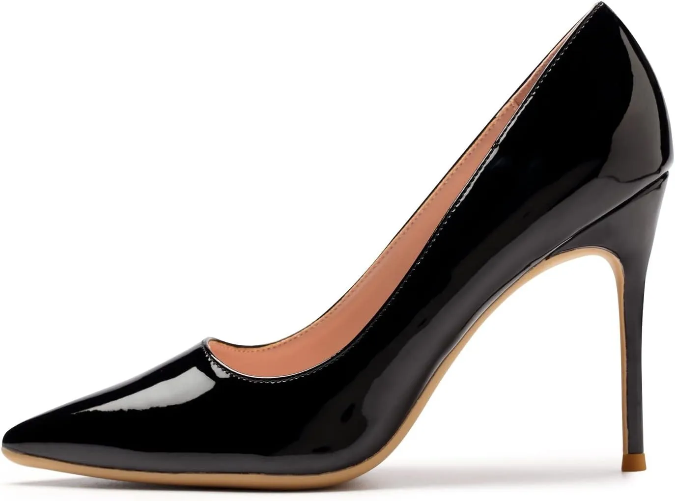 Elisabet Tang High Heels, Womens Pointed Toe Slip on Stilettos Party Wedding Pumps Basic Shoes