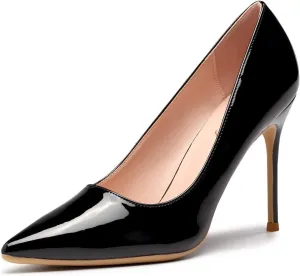 Elisabet Tang High Heels, Womens Pointed Toe Slip on Stilettos Party Wedding Pumps Basic Shoes