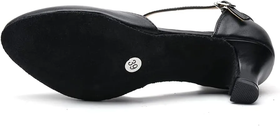 Exgingle Black Dance Heels for Women Jazz Dancing Shoes for Girls Contemporary Shoes