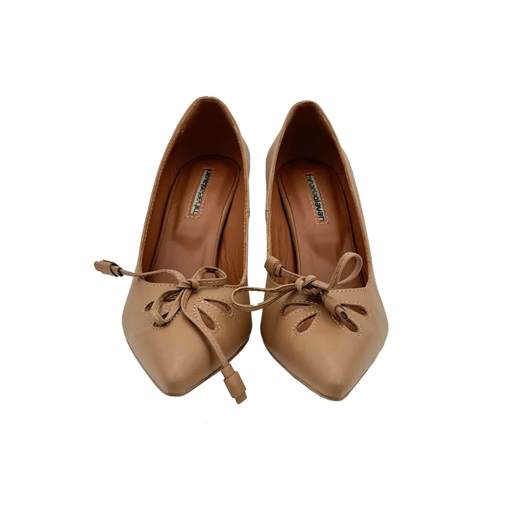 Fairy Glass camel leather pumps