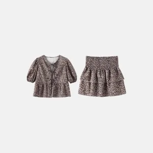Félin Sauvage Set – Leopard print – Flirty mini skirt