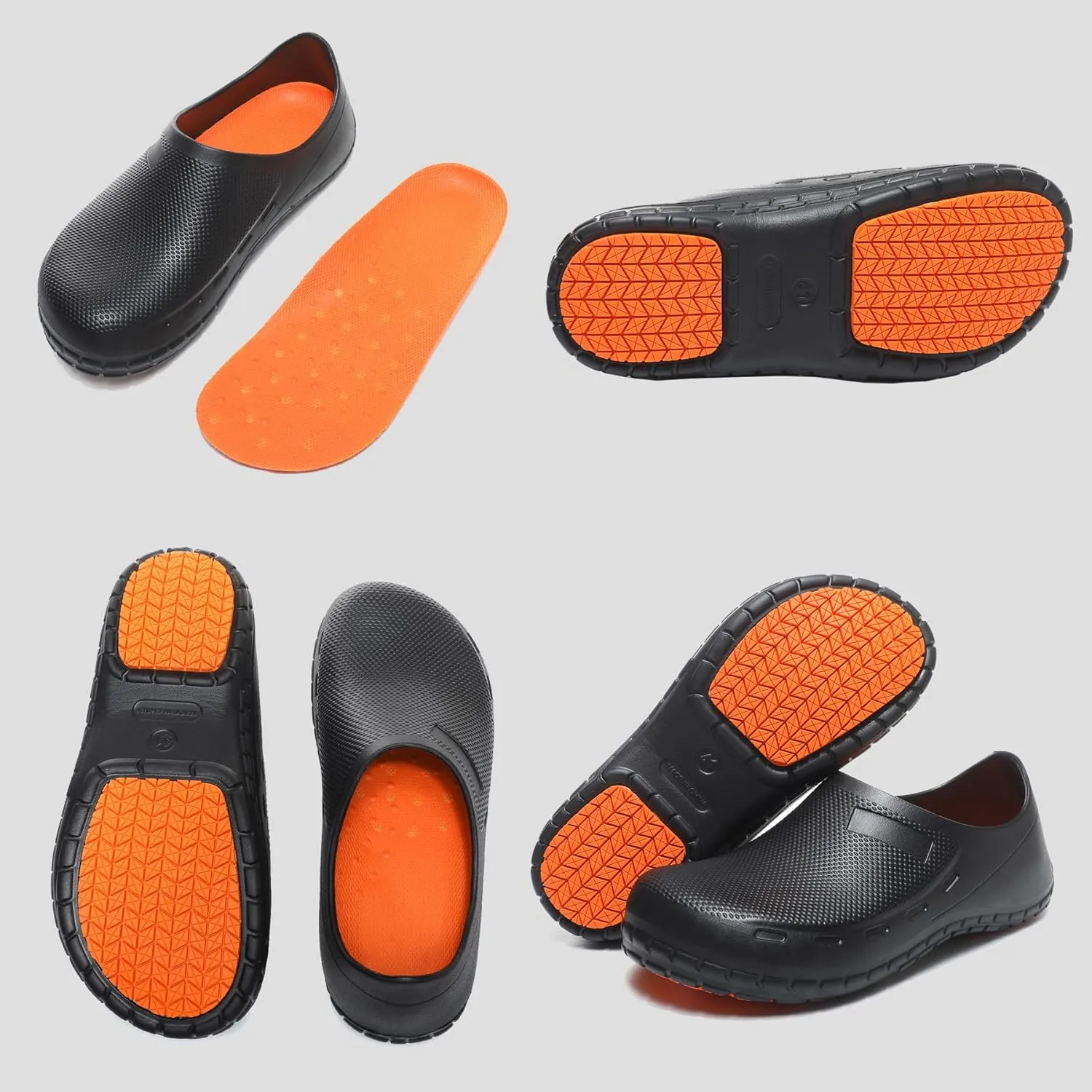 FULORIS Non Slip Chef Shoes for Men, Men's Work Shoe, Waterproof Clogs for Men, Kitchen Clog