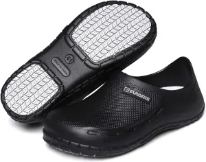 FULORIS Non Slip Chef Shoes for Men, Men's Work Shoe, Waterproof Clogs for Men, Kitchen Clog