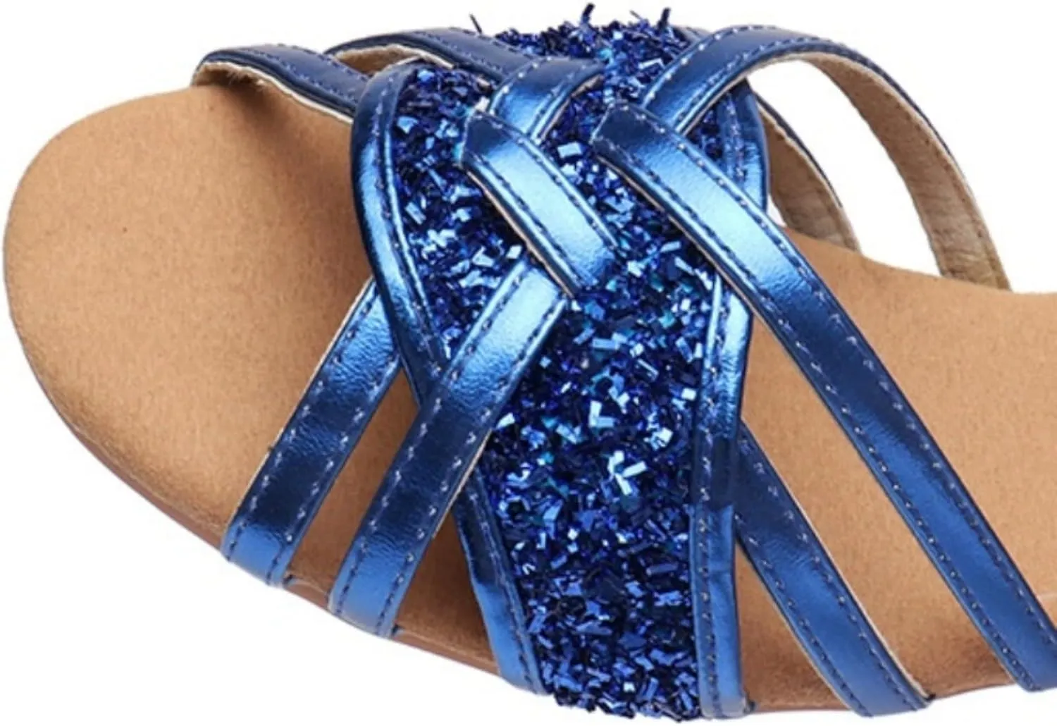 Girls Glittering Tango Latin Dance Shoes Silk Ballroom Salsa Tango Professional Performance Practice Dance Shoes
