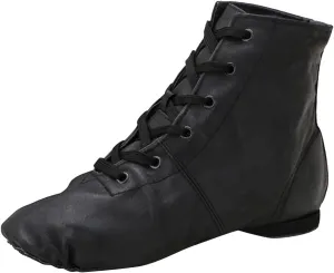 Girls Jazz Boots Dance Shoes High Top Black Lace Premium Up Leather Dancing Shoes Kids Flat Split Sole Over Ankle Boots