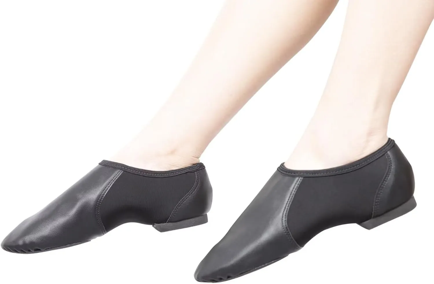 Girls Vegan Leather Jazz Shoes,Soft Vegan Leather Dance Slippers for Toddler/Little Kid/Big Kid