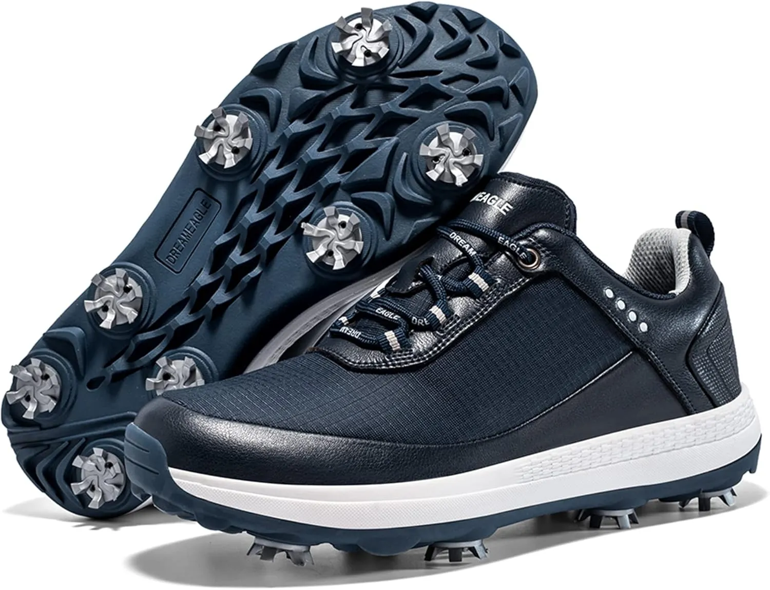 Golf Shoes for Mens Spiked Waterproof Sneakers Comfortable Anti-Slip Breathable Soft