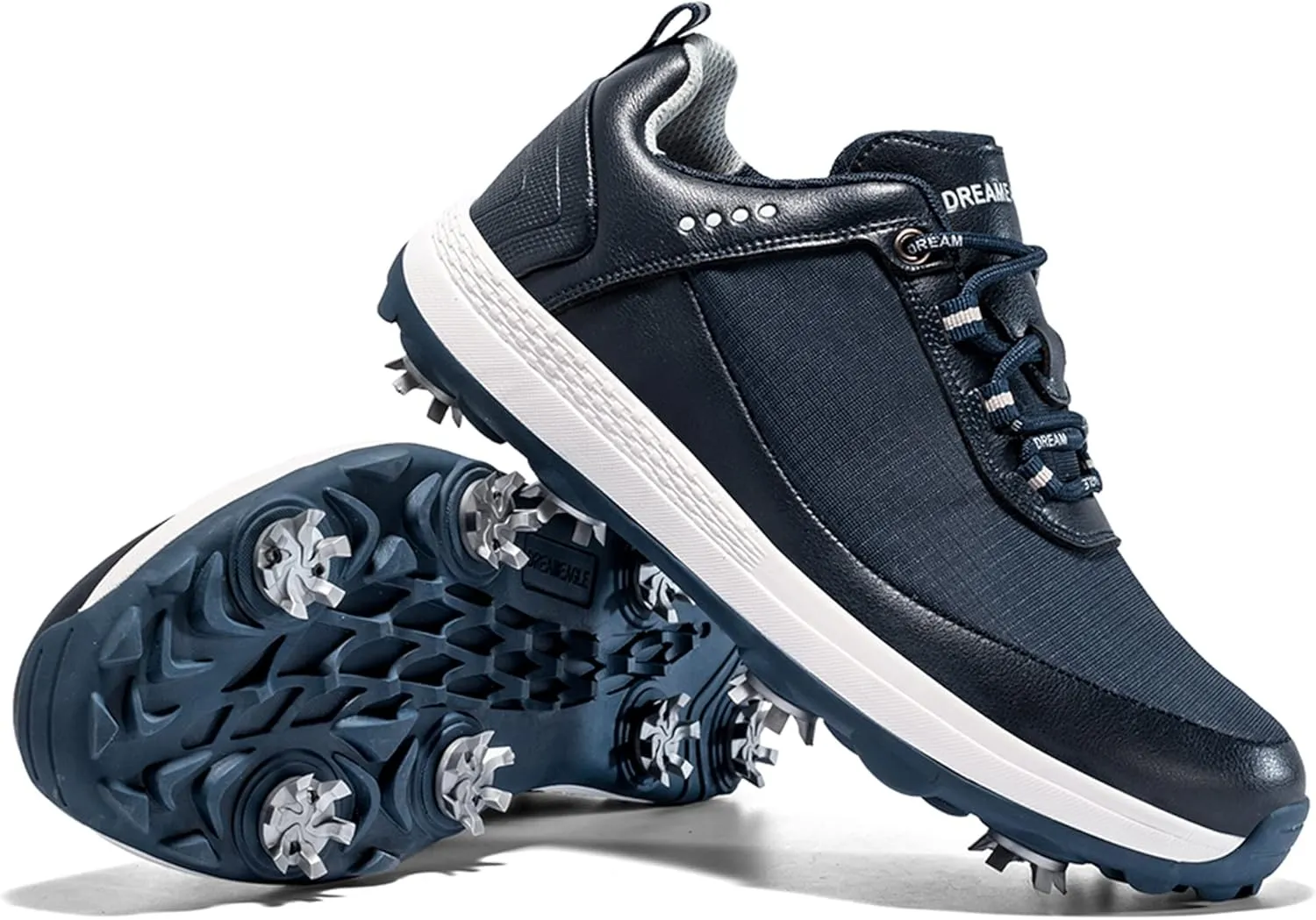 Golf Shoes for Mens Spiked Waterproof Sneakers Comfortable Anti-Slip Breathable Soft