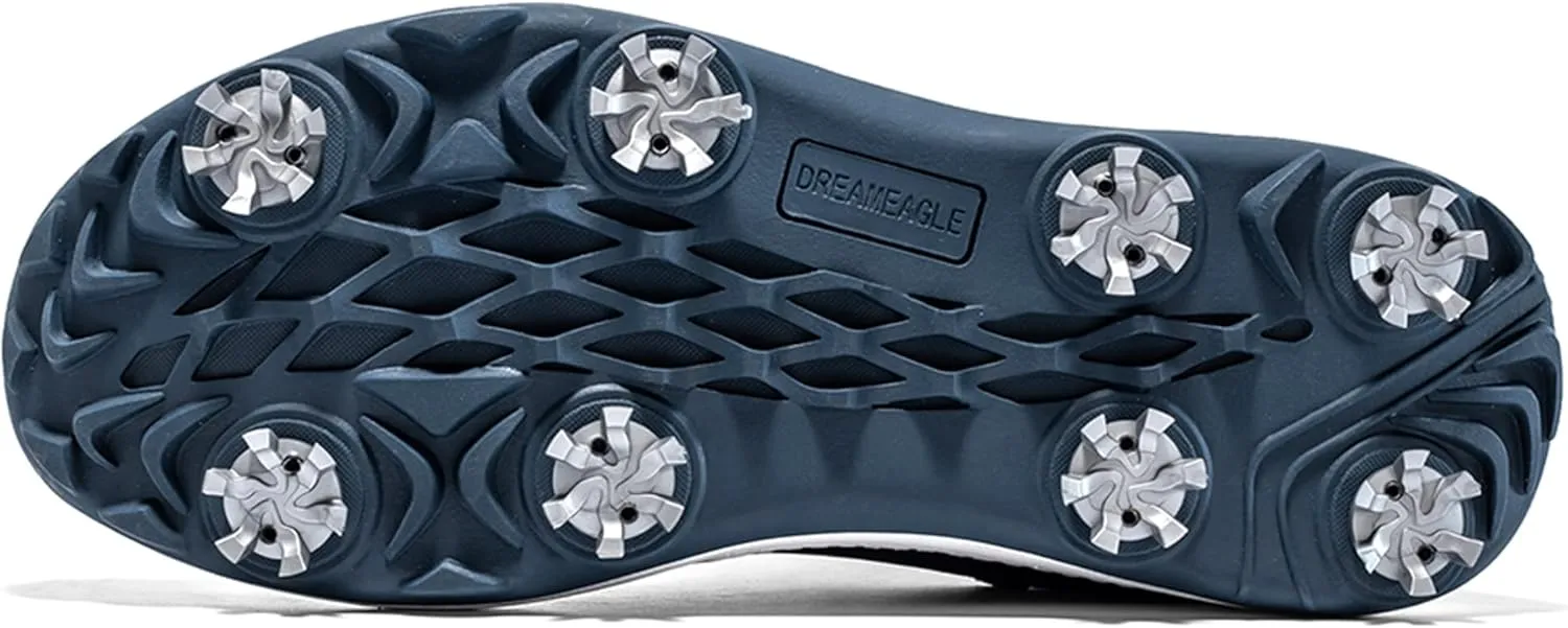 Golf Shoes for Mens Spiked Waterproof Sneakers Comfortable Anti-Slip Breathable Soft