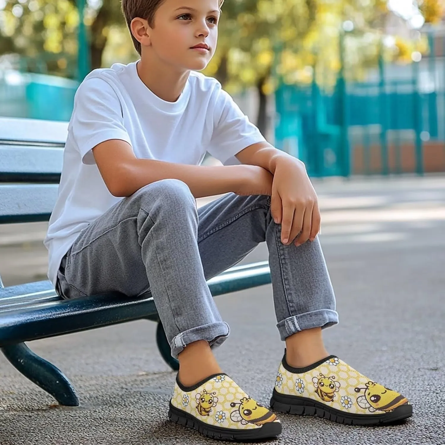 GOSTONG Kid Shoes Boys Girls Soft Slip On Casual Loafers Lightweight Walking Flat Shoes Non Slip Running Sneakers Size 11-15