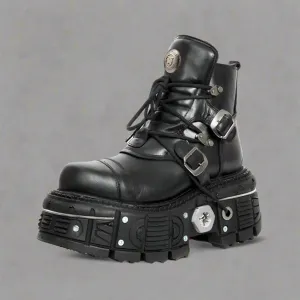 Gothic Punk Heavy Metal Platform Boots