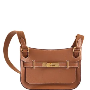 Hermès Mini Jypsiere Gold Evercolor Gold Hardware