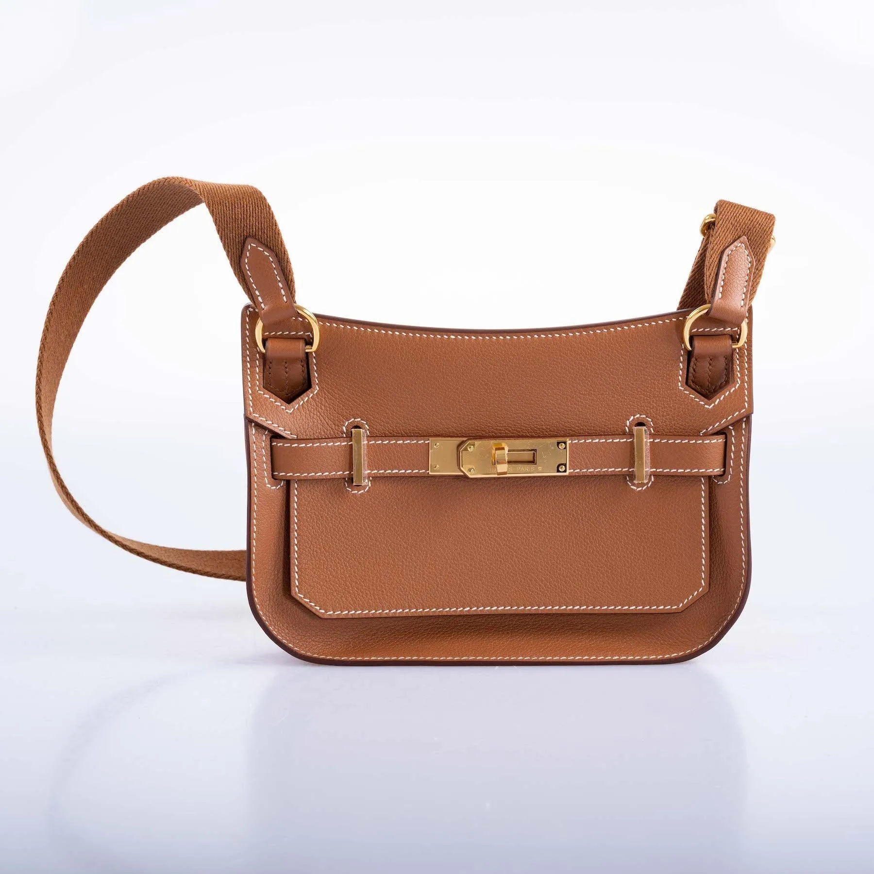 Hermès Mini Jypsiere Gold Evercolor Gold Hardware