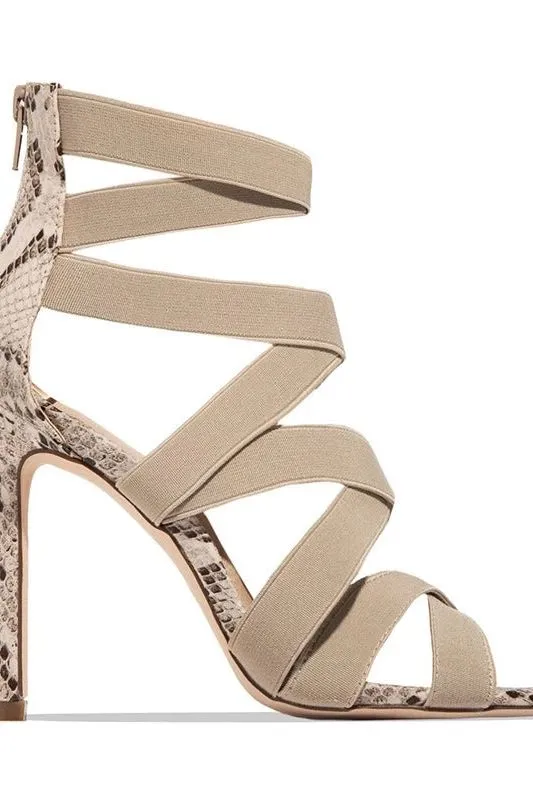 High-Heeled  Strapless Sandal