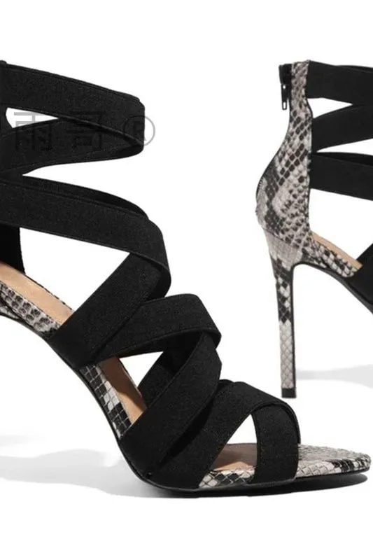 High-Heeled  Strapless Sandal