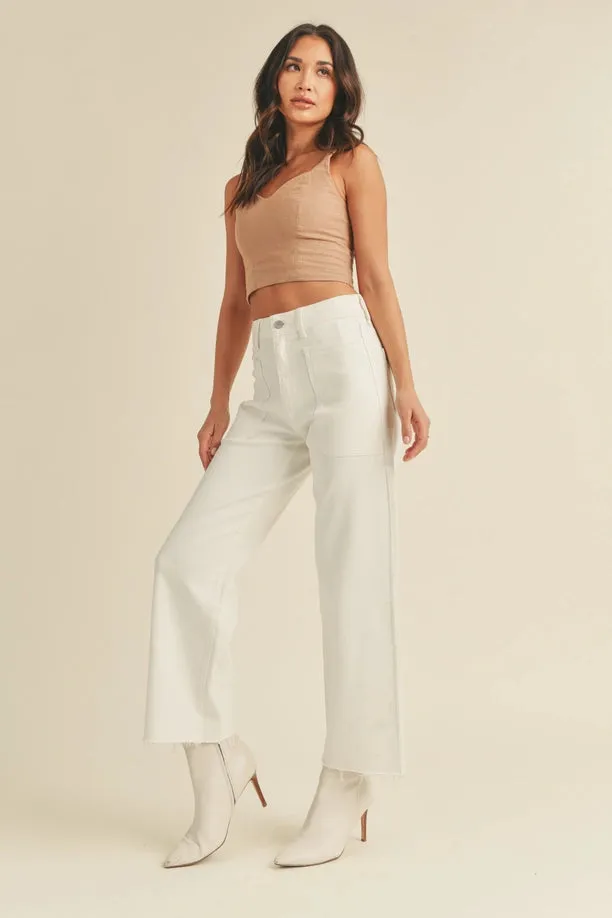 High Rise Utility Wide Leg - Off White