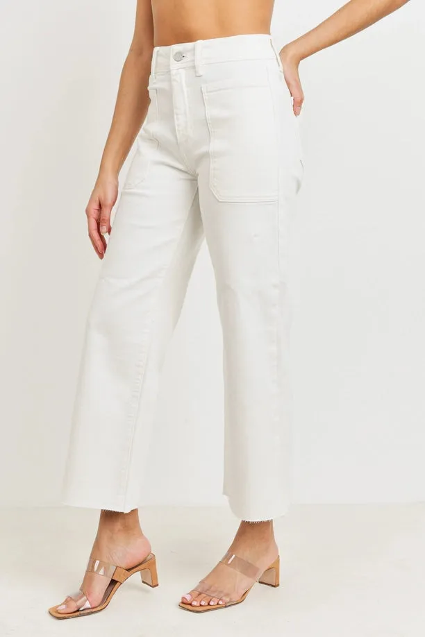 High Rise Utility Wide Leg - Off White