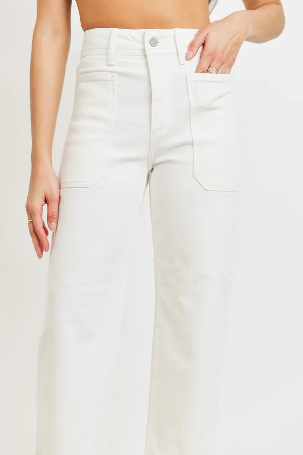 High Rise Utility Wide Leg - Off White
