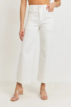 High Rise Utility Wide Leg - Off White