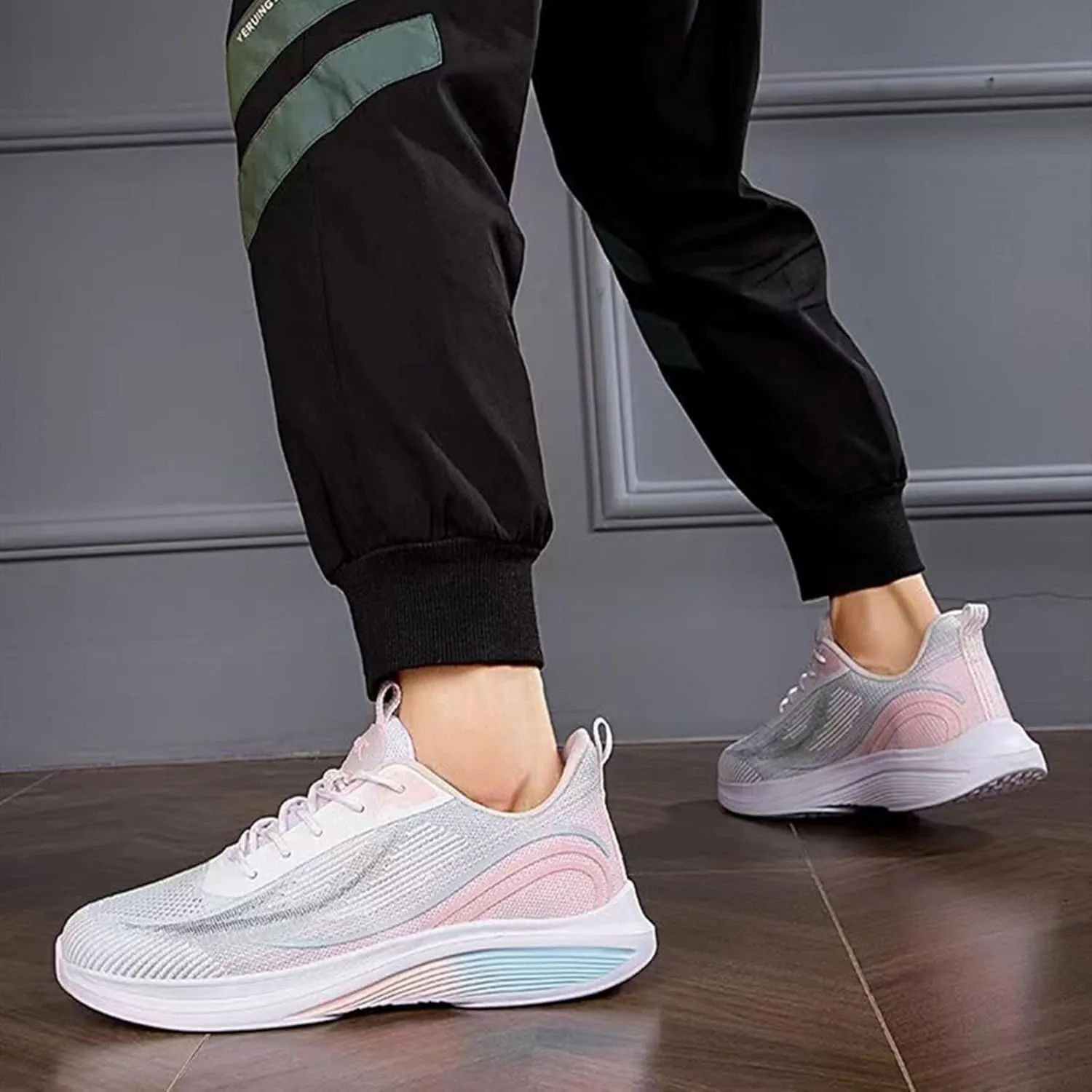 HINDOLA Sneakers for Women Running Shoes Lightweight Casual Walking Shoes Breathable Gym Work Fashion Comfortable Non Slip Shoes