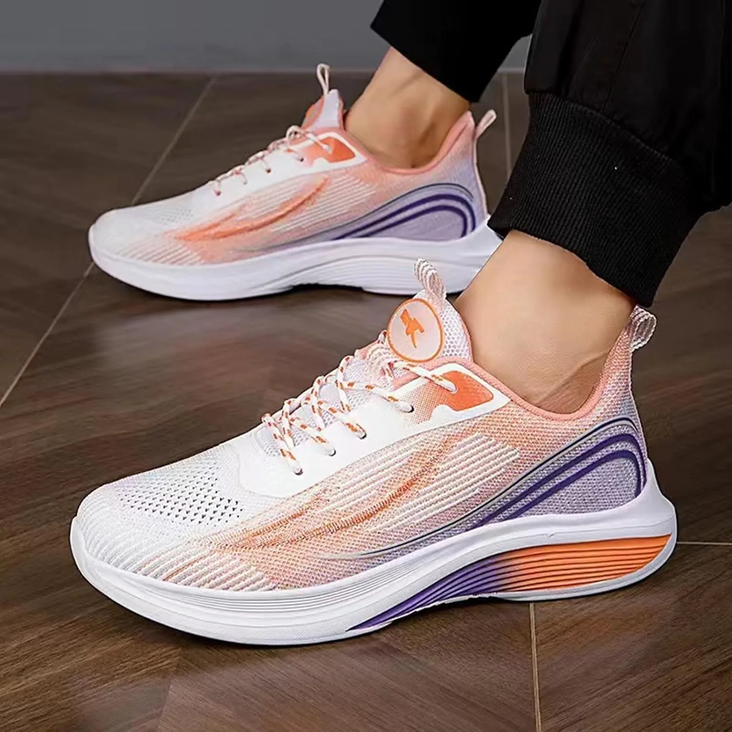 HINDOLA Sneakers for Women Running Shoes Lightweight Casual Walking Shoes Breathable Gym Work Fashion Comfortable Non Slip Shoes
