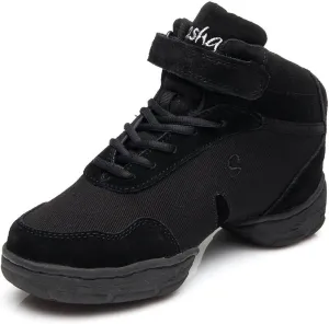 HIPPOSEUS Women's Canvas Dance Sneakers Modern Jazz Fittness Dance Boots with split sole,Model B53