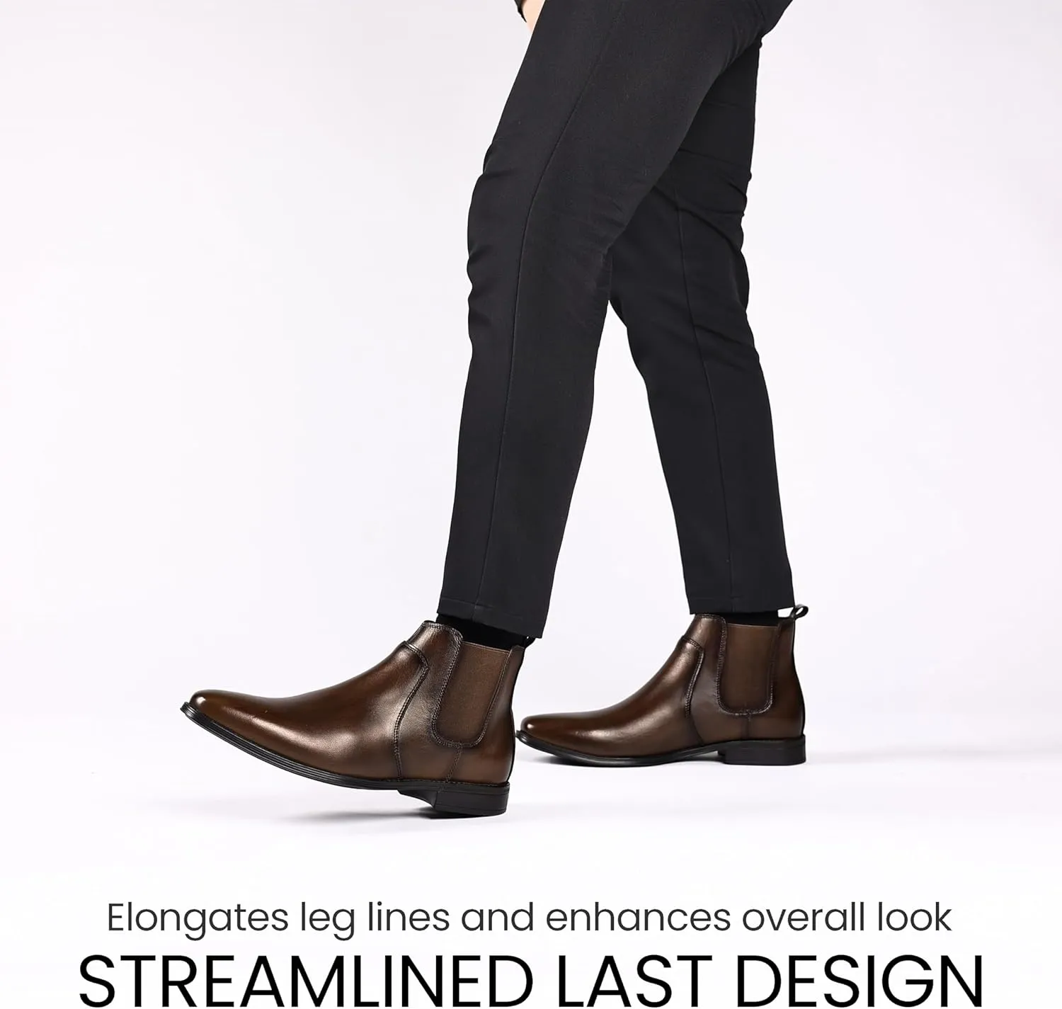 Holy dove Chelsea Boots Men  Genuine Leather,Chelsea Boots for Men with Side Zipper, Casual Slip-On Ankle Boots, Chukka & Oxford Style Dress Boots
