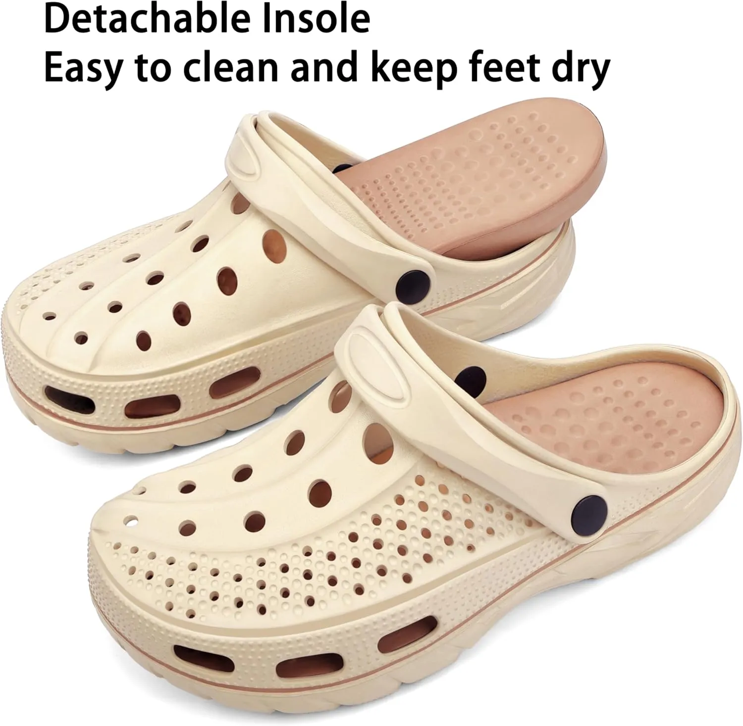 INMINPIN Women Men Orthopedic Clogs Arch Support Garden Shoes Sandals Slippers with Plantar Fasciitis Insoles