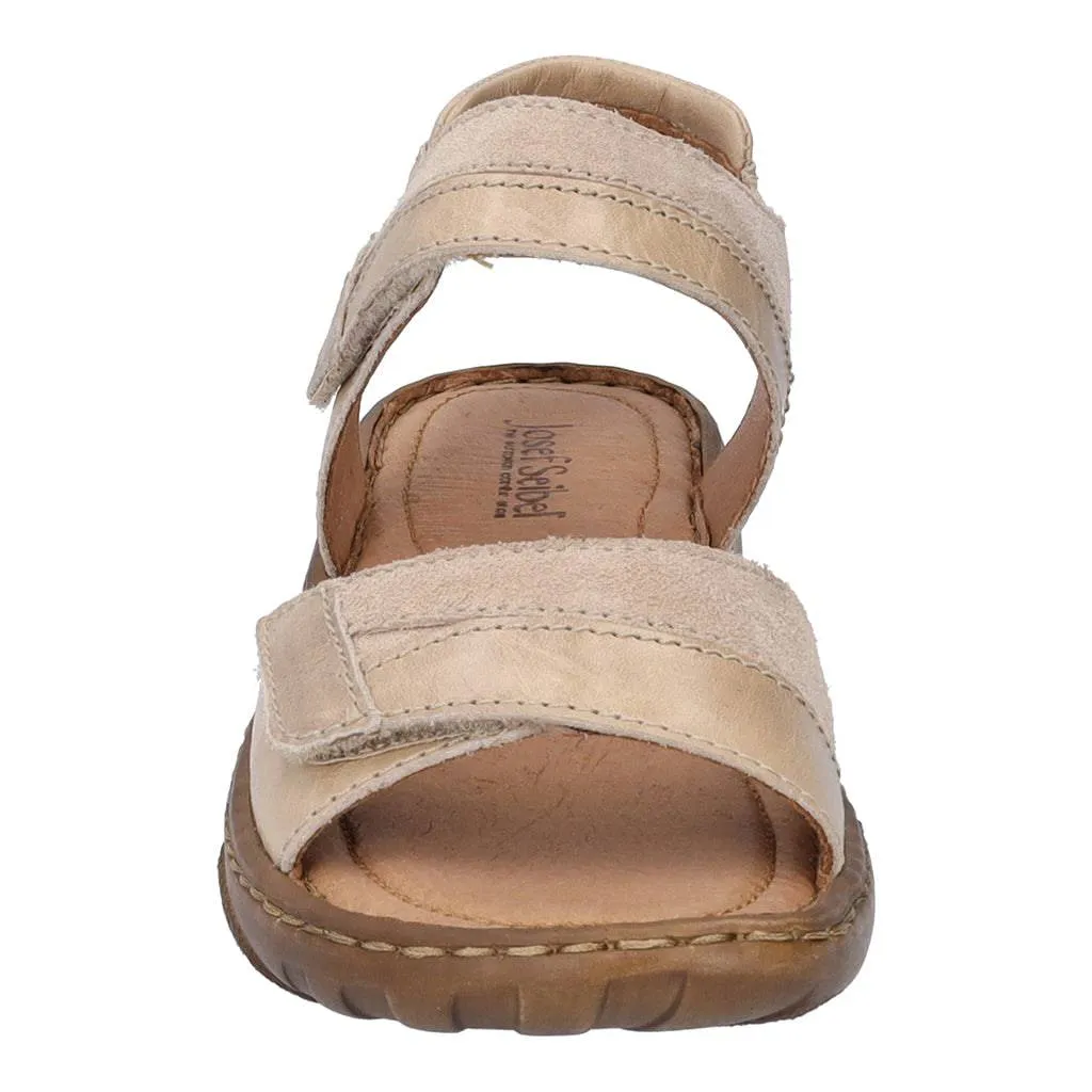 Josef Seibel Debra 19 Ladies Beige Leather Touch Fastening Sandals