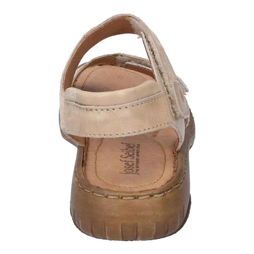Josef Seibel Debra 19 Ladies Beige Leather Touch Fastening Sandals