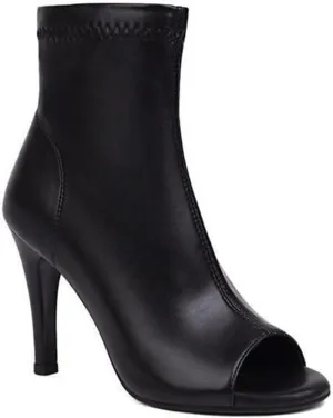 JXUZY Jazz Modern Pole Dance Ankle Boots for Women Peep Toe Stiletto Prom Shoes