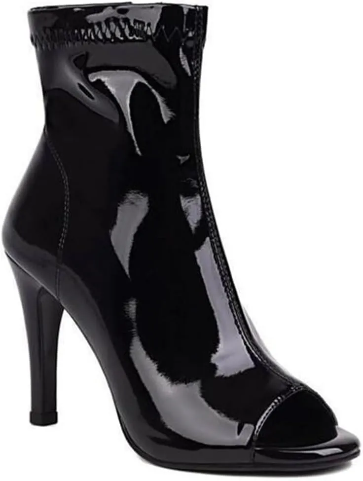 JXUZY Jazz Modern Pole Dance Ankle Boots for Women Peep Toe Stiletto Prom Shoes