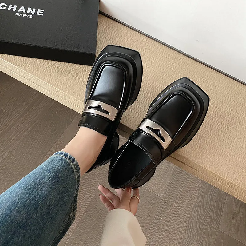 Kenia Chunky Platform Loafers Black