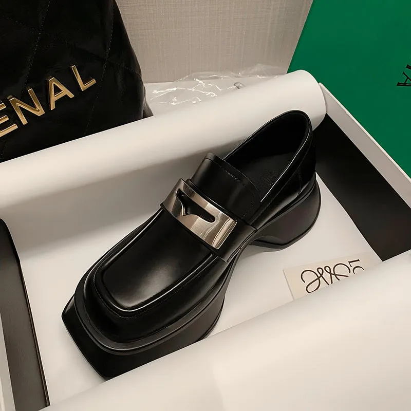Kenia Chunky Platform Loafers Black