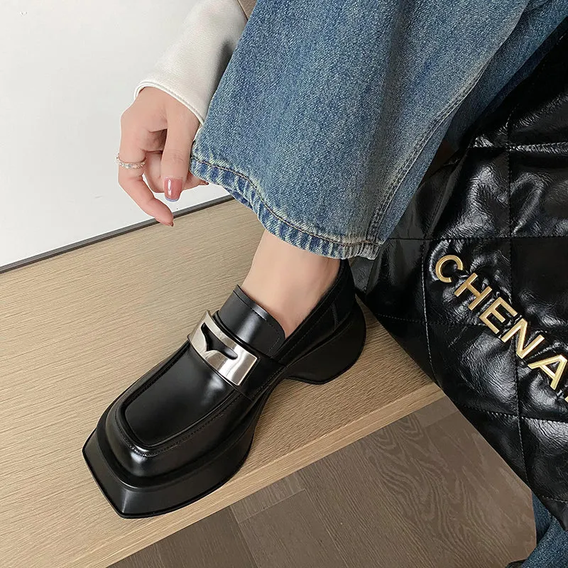 Kenia Chunky Platform Loafers Black