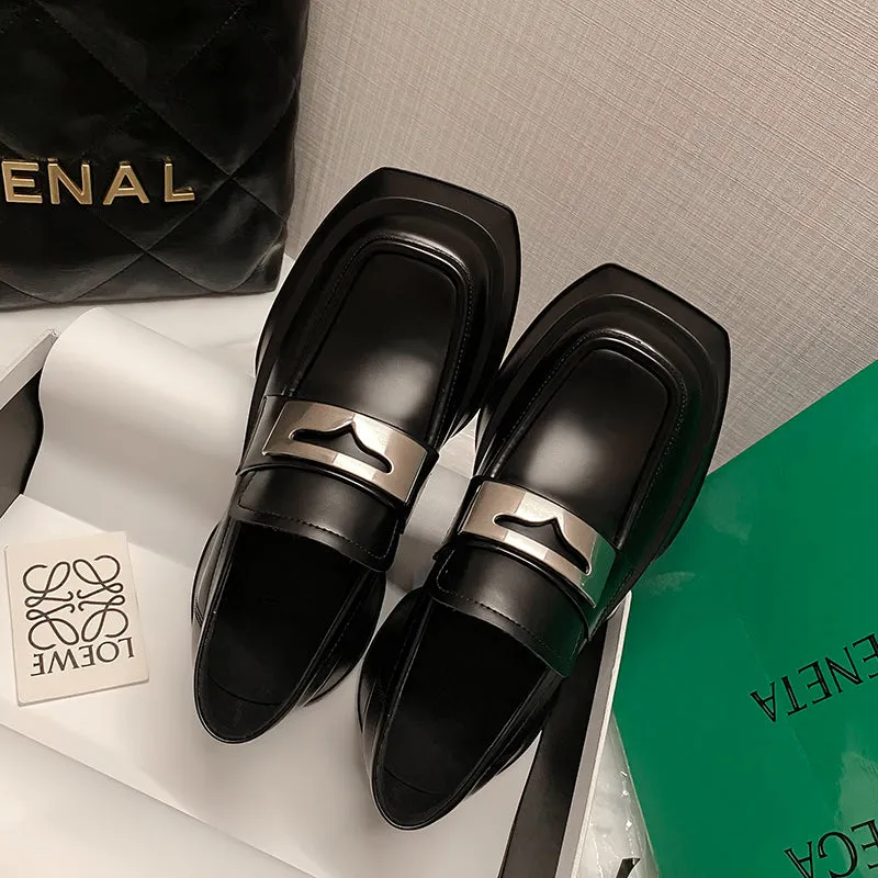 Kenia Chunky Platform Loafers Black